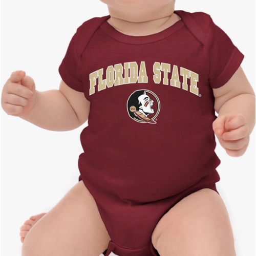 Little King NCAA Infant Romper-Arch Team Logo-100% Soft Cotton