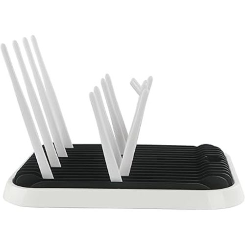 Baby Bottles Drying Rack, Folding Drainer for Feeding Bottles Accessories Dryer Holder(Black)