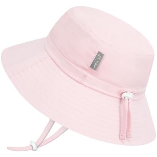 JAN & JUL Girls' Grow-with-Me Cotton Bucket Sun-Hats for Baby and Kids