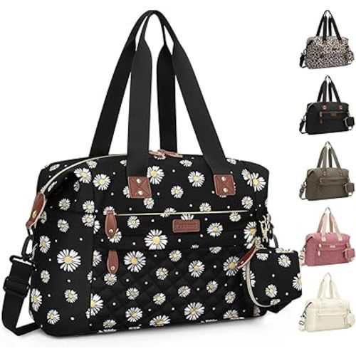 Pritent Diaper Bag Tote - Diaper Baby Bags with Pacifier Case, Shoulder Straps, Stroller Clips, Waterproof Large Mommy Maternity Travel Baby Bag for Mom and Dad, Daisy, Medium