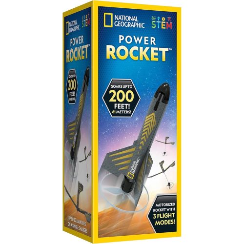 National Geographic Rocket Launcher - Motorized Air Rocket Toy with Patented Design, Launch up to 200 Feet, Outdoor Toys & Model Rockets, Gifts for Kids Ages 8-12, Space Toys