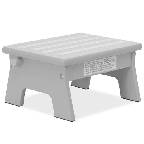 Dream On Me Ease-Up Adjustable Nursing Footrest In Pebble Grey