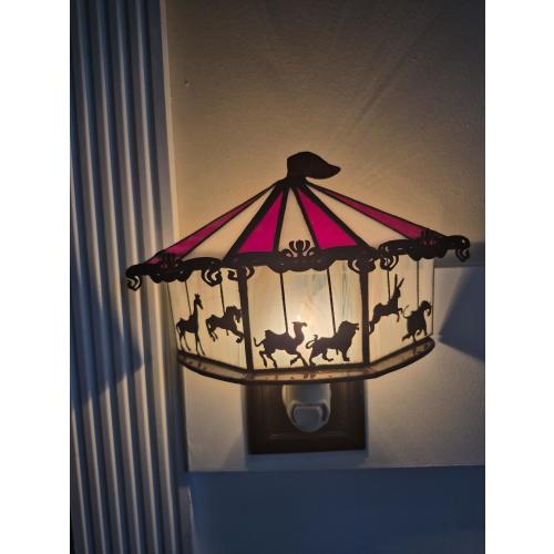 Stained Glass Carousel Night Light
