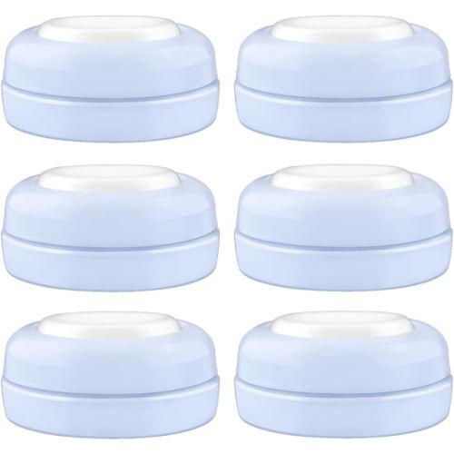 Maymom Screw Lids Aka Travel Caps with Rewritable Sealing Disc Compatible with Avent Bottle, Maymom Wide Mouth Bottles; Cap Replace Avent Natural Bottle Sealing Ring and Sealing Disc, 6pcs. (Blue)