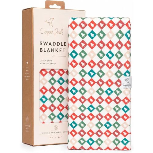 Copper Pearl Swaddle Blankets for Newborns | Soft Stretchy Receiving Blankets for Boys and Girls | Large 46 x 46 Inch Baby Blankets | Lightweight and Breathable Swaddles | Fraser