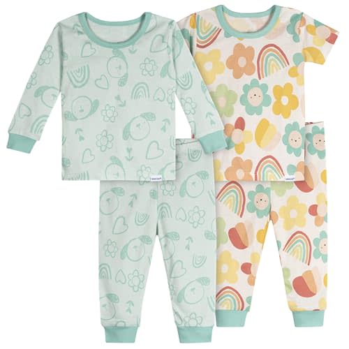Onesies Brand Baby Girls' Snug Fit 4-Piece Pajama Set