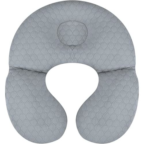 KAKIBLIN Baby Travel Pillow, Upgraded Baby Neck Pillows for Car Seat, Infant Neck Support Pillow for Head and Neck, Newborn Head Support for Car Seat,Pushchair (Grey)