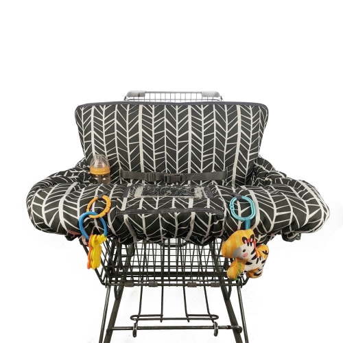 ICOPUCA Shopping Cart Cover for Baby, High Chair and Swing, Thick Padding, Black, Universal Fit