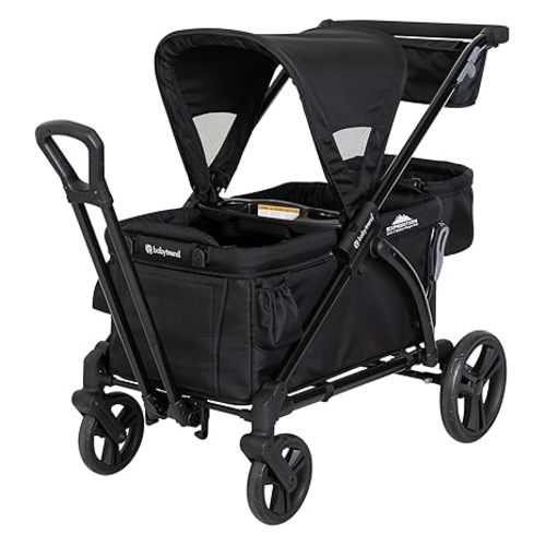 Baby Trend Expedition 2-in-1 Stroller Wagon Plus, Ultra Black