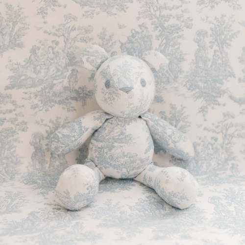 Bebe Theory - Blue Toile Teddy Bear