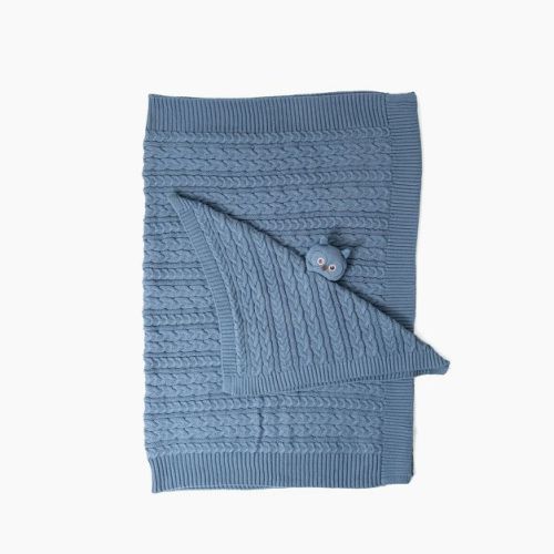 Picolette by Olivia Culpo Blanket + Lovey Gift Set - Blue Owl