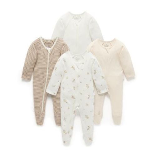 Unisex 4 Pack Zip Footie - Baby