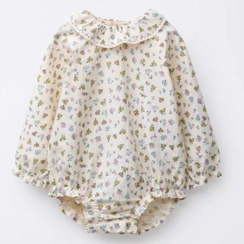 TEXTURED FLORAL BODYSUIT - Mid-ecru | ZARA United States