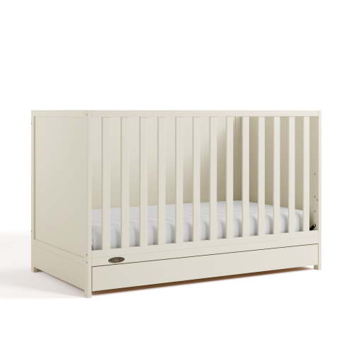 Graco Theo 3-in-1 Convertible Baby Crib with Drawer, Frosted Oat