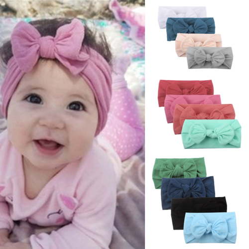 Flower Hair Accessories For Girls Photography Props Hairband，Super Stretchy Soft Knot Headbands with Hair Bows Head Wrap Hair Accessories For Newborn Baby Girls Infant Toddlers Kids （8 Colors）