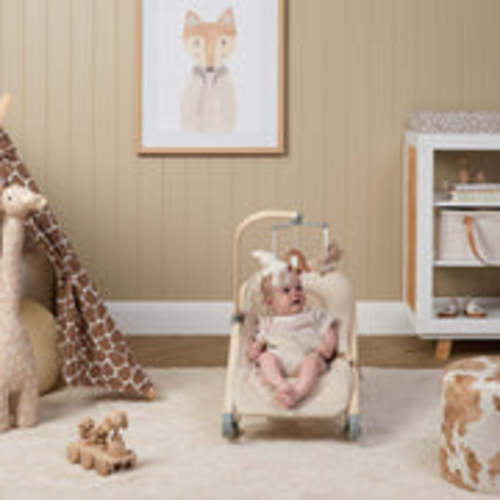 Raven Rocker - Natural: Foldable Baby Bouncer | Mocka
