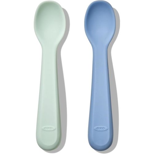 OXO Tot Silicone Spoons 2 Pack - Dusk and Opal