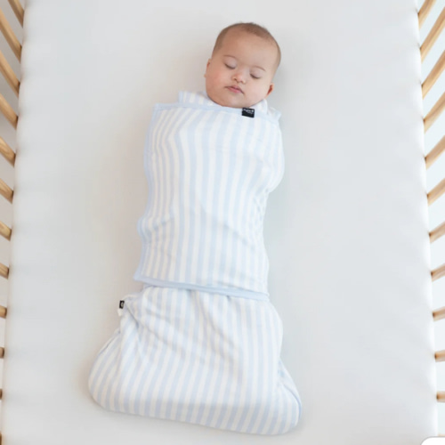 Sleep Bag Swaddler in Small Mist Stripe 1.0
