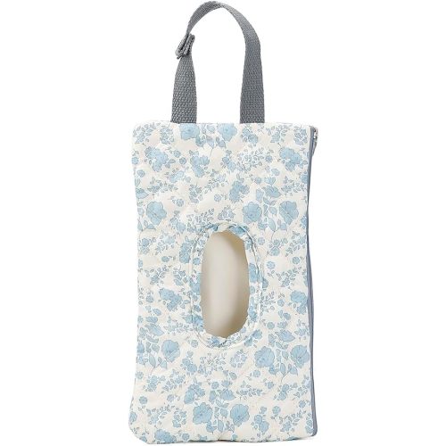 Quilted Baby Diaper and Wipes Pouch Portable Mommy Bag for Stroller Reusable Wipes Pouch with Lanyard for Casual Travel