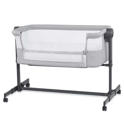 Kinderkraft NESTEE UP 2 Bedside Crib Co-Sleeper Bassinet, Adjustable 5-Stage Height with Breathable Mesh Sides, Newborn to 20 lbs
