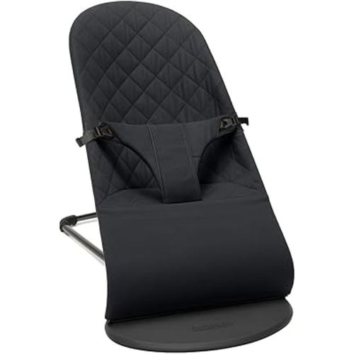 Fabric Seat for Bouncer - Compatible with Baby Bjorn Bouncer - Dense, Wear-Resistant, Skin-Friendly Cotton - Replacement Covers ONLY, Charcoal Black (Charcoal Black)