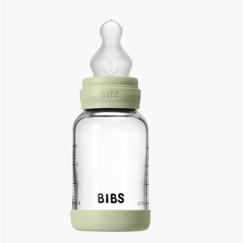 Baby Glass Bottle Set 4oz Silicone - Sage