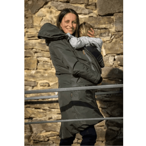 Angel Wings Babywearing Winter Coat Khaki