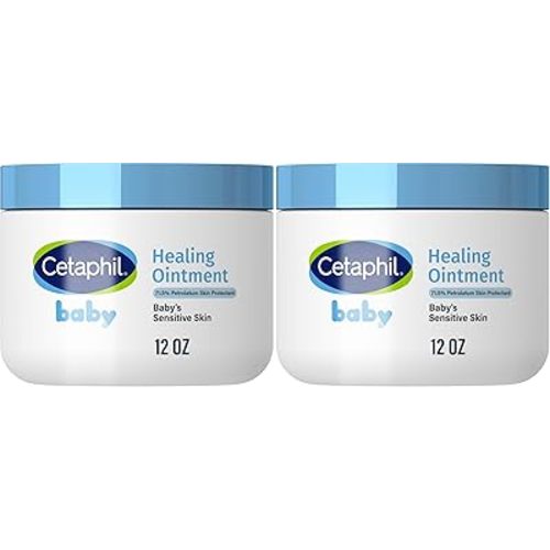 Baby Healing Ointment, Diaper Rash Ointment Soothes and Protects Baby's Irritated-Skin, Protectant For Dry Skin, 12oz, (Pack of 2)