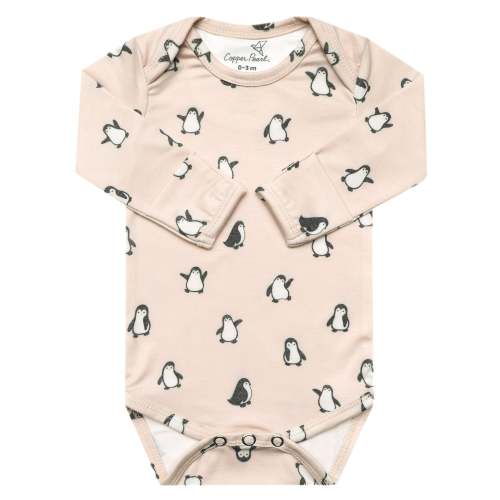 Long Sleeve Bodysuit - Penguins