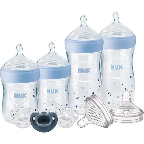 NUK Simply Natural Baby Bottles with SafeTemp Gift Set - Includes 4 Bottles