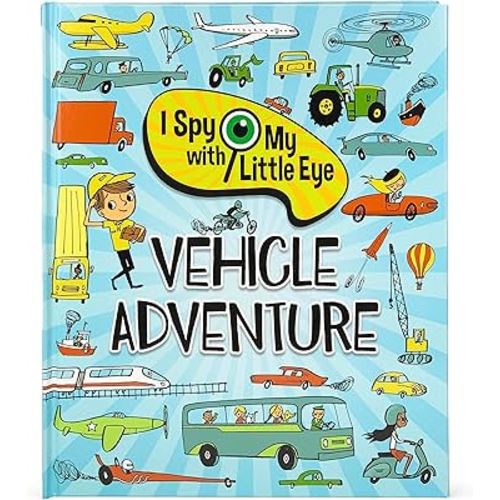 I Spy With My Little Eye Vehicle Adventure - Kids Search, Find, and Seek Activity Book, Ages 3, 4, 5, 6+