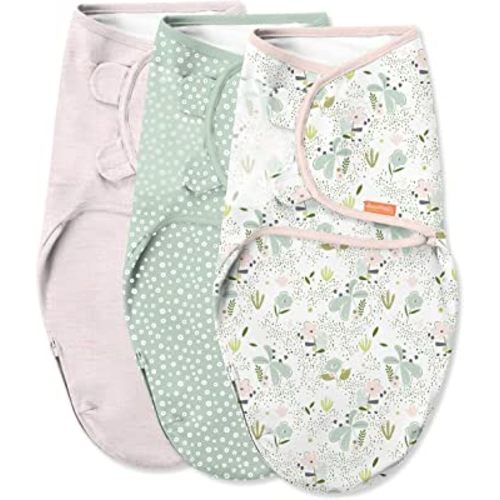 SwaddleMe Easy Change Swaddle – Size Small/Medium, 0-3 Months, 3-Pack (Peekaboo Panda)