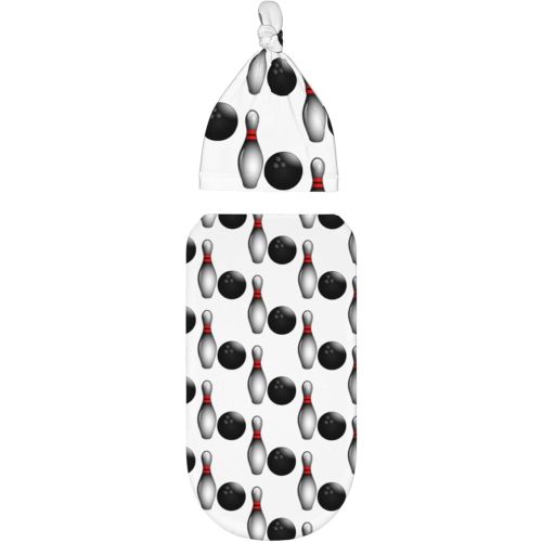 Bowling Pin and Ball Swaddle Blankets Newborn Receiving Blanket Baby Swaddle Wrap Soft Sleeping Sack for Baby Girls Boys