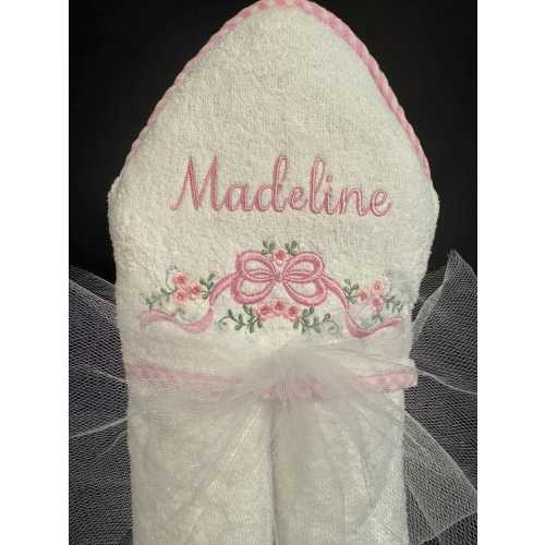 Feminine Personalized Baby Hooded Towel
