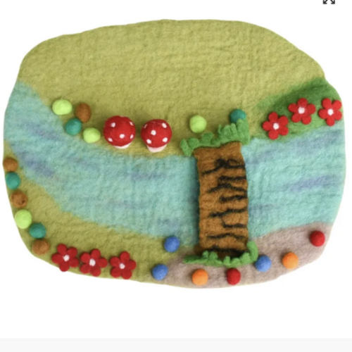 Handcrafted Fairy River and Bridge Play Mat Playscape - Wool Felt Craft | Wholesale & Retail