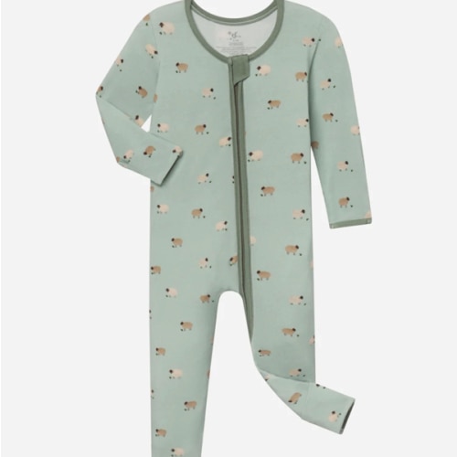 Lamb Bamboo Convertible Footed Onesie | Baby Clothing | Elevated Faith