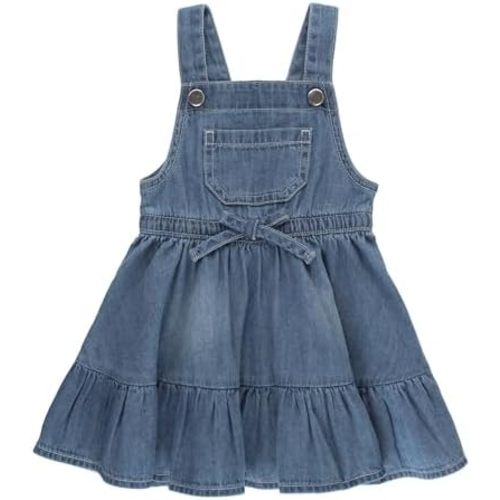 RuffleButts Baby/Toddler Girls Flutter Bow Woven Dress
