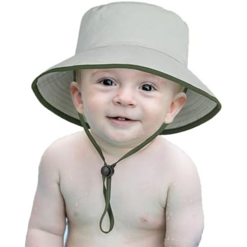 Baby Toddler Waterproof Quick-Drying Sun Hat,Kids Summer Wide Brim Bucket Hat Beach Sun Hats for Boys Girls Children