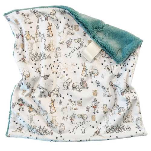 Classic Winnie the Pooh Lovey or Baby Blanket | Pooh and Friends | Woodland Nursery Decor | Soft Little Gift for Baby