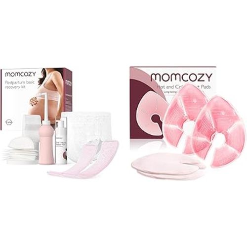 Momcozy Postpartum Recovery Essentials Kit &Larger Breast Therapy Packs