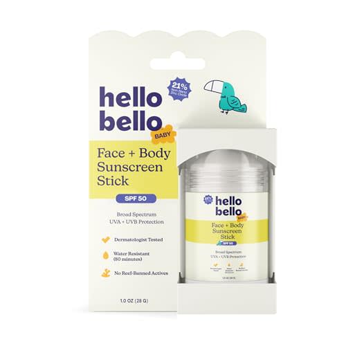 Hello Bello Baby Sunscreen, SPF50 Broad-Spectrum Mineral Sun Stick, 1oz