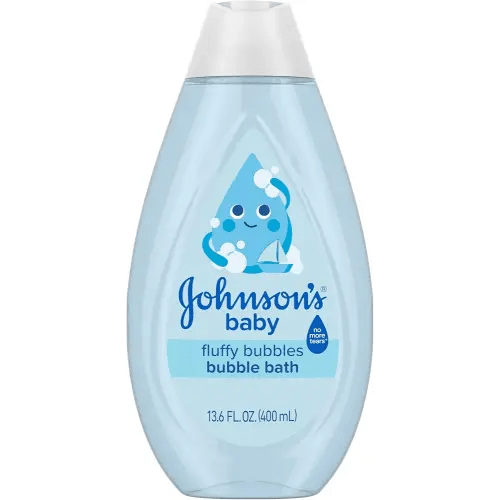 Johnson's Baby Fluffy Bubbles Bubble Bath, No More Tears, Gently Cleanses Delicate Skin Without Feeling Dry, Hypoallergenic, No Added Parabens, Sulfates & Dyes, 13.6 fl. oz