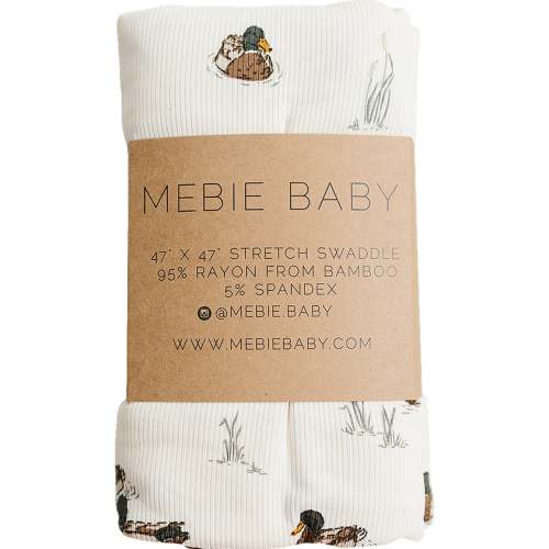 Ducks Ribbed Bamboo Stretch Swaddle
