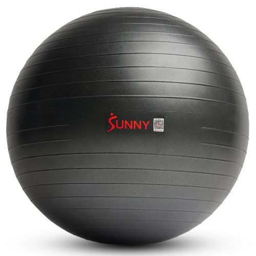 Sunny Health & Fitness Premium 75cm Yoga Ball | Extra‑Thick Anti‑Burst Exercise Ball for Workouts, Pregnancy, Physical Therapy & Active Sitting