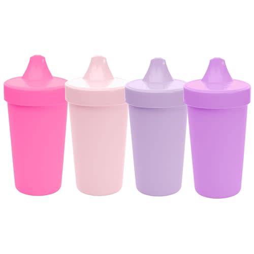 Re-Play Sippy Cups for Toddlers - 10 Oz. Reusable Spill Proof Cups for Kids, Dishwasher/Microwave Safe - Made in USA - Set of 4-3.13" x 6.25" - Princess