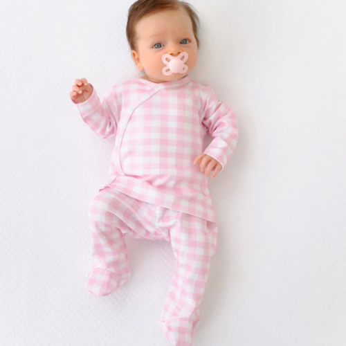 Cameron Cross-Front Set - Palm Beach Pink Gingham