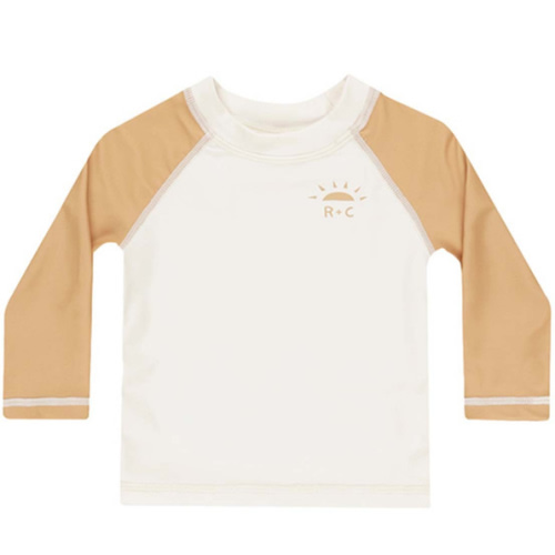Baby Rylee + Cru Marigold Stripe Swim Rashguard