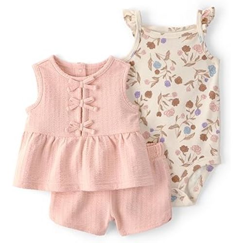 Carter's baby-girls 3-Piece Short Set