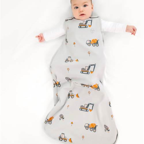 4 Season® Ultimate Baby Sleep Bag, Merino Wool & Organic Cotton, Heavy Machinery
