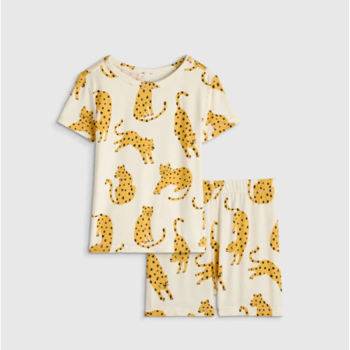Bamboo Short Sleeve and Shorts Pajama Set - Baby in Jungle Cats